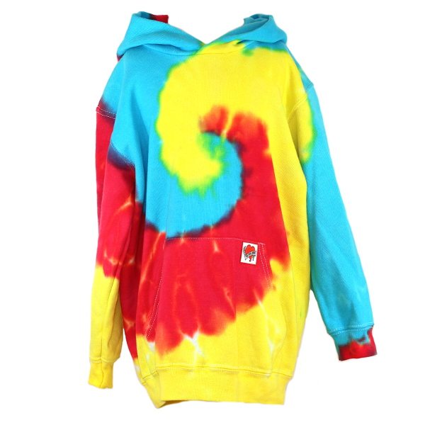 custom dyed kids hoody Primary Swirl